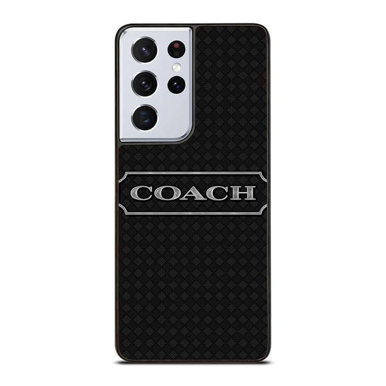 COACH NEW YROK LOGO BLACK Samsung Galaxy S21 Ultra Case Cover