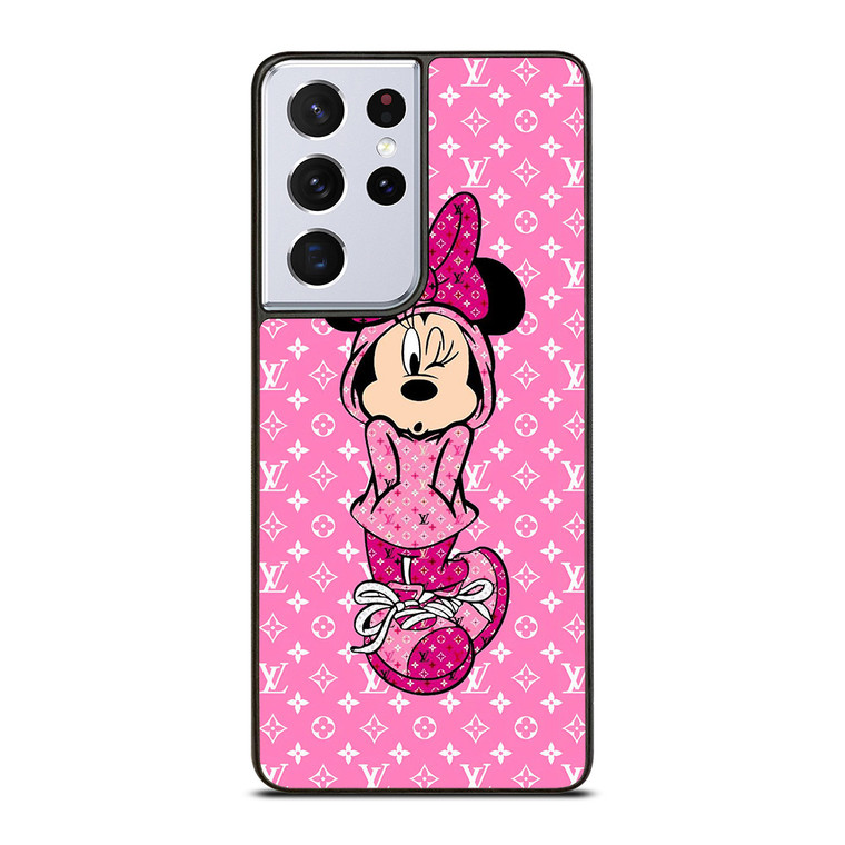 LOUIS VUITTON LV LOGO PINK MINNIE MOUSE Samsung Galaxy S21 Ultra Case Cover