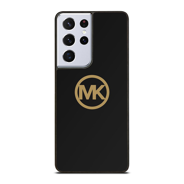 MICHAEL KORS MK LOGO BLACK GOLD Samsung Galaxy S21 Ultra Case Cover