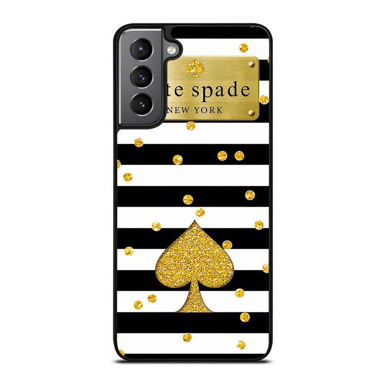 KATE SPADE NEW YORK LOGO GOLDEN POLKADOTS ICON Samsung Galaxy S21 Plus Case Cover