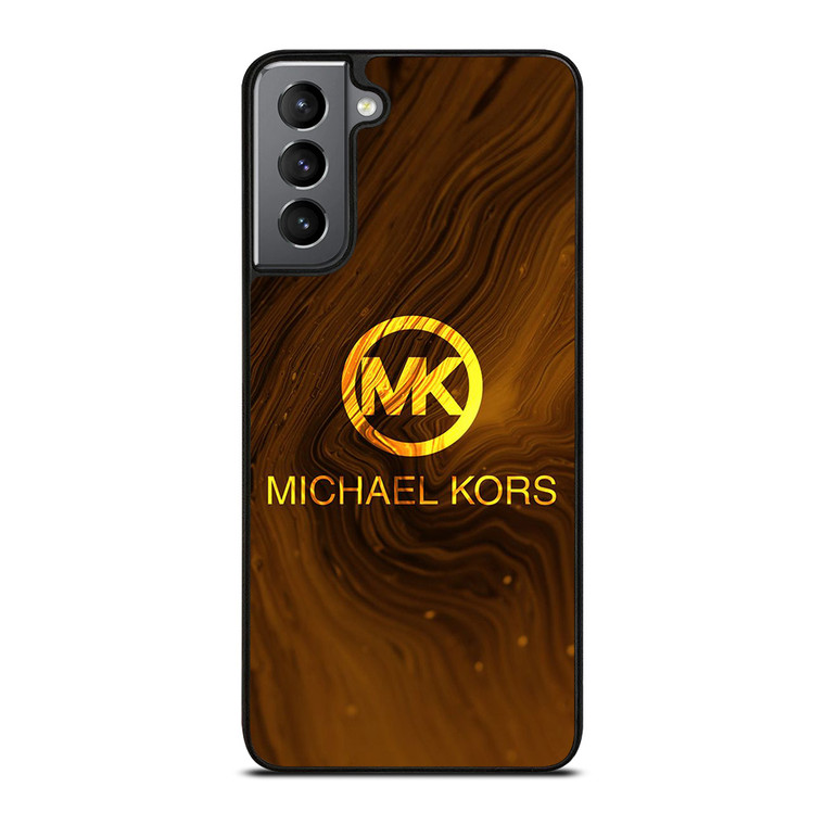 MICHAEL KORS GOLDEN MARBLE LOGO ICON Samsung Galaxy S21 Plus Case Cover