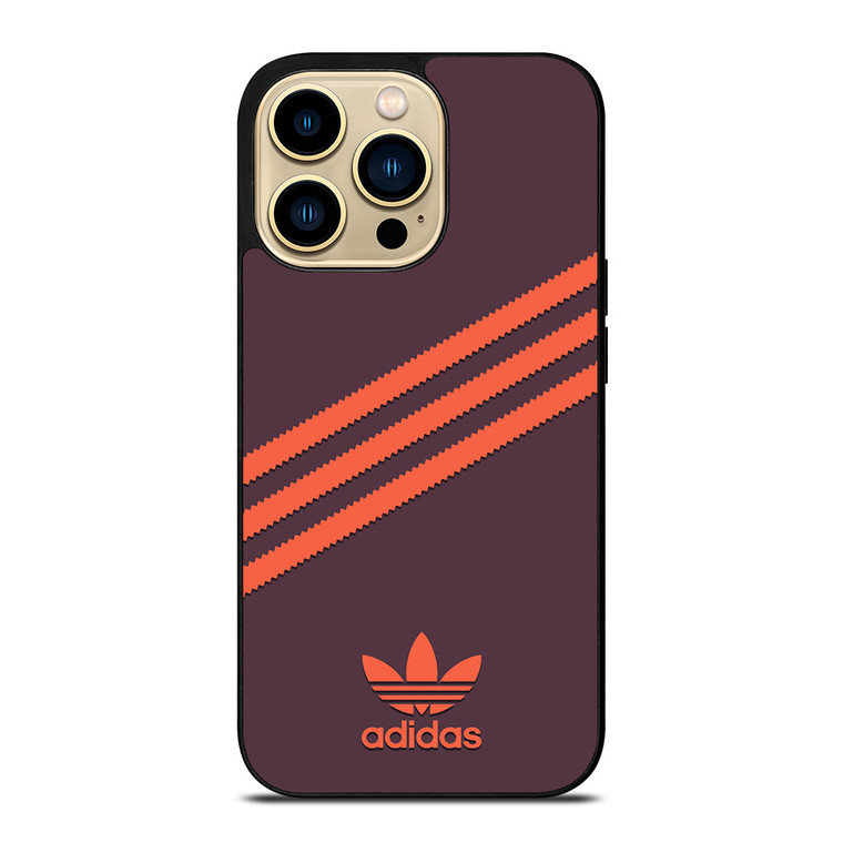 ADIDAS ORIGINALS STRIPES PURPLE ORANGE iPhone 14 Pro Max Case Cover