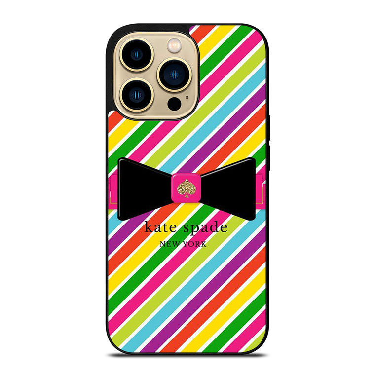 KATE SPADE NEW YORK LOGO STRIPE RIBBON ICON iPhone 14 Pro Max Case Cover