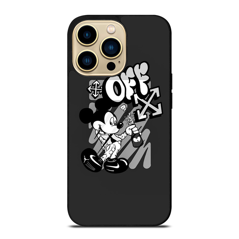 MICKEY MOUSE OFF WHITE LOGO iPhone 14 Pro Max Case Cover