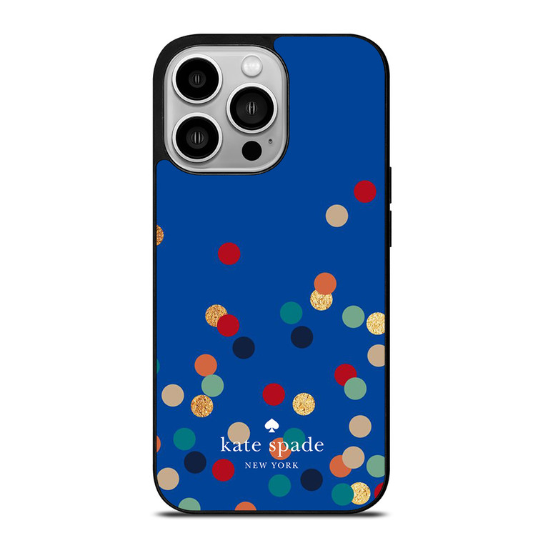 KATE SPADE NEW YORK LOGO SPARKLE POLKADOTS ICON iPhone 14 Pro Case Cover