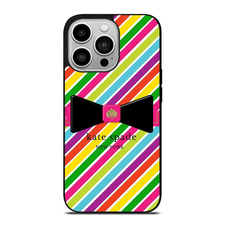KATE SPADE NEW YORK LOGO STRIPE RIBBON ICON iPhone 14 Pro Case Cover