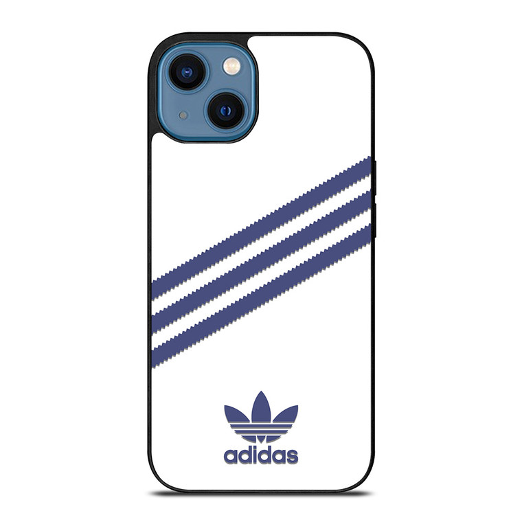 ADIDAS ORIGINALS STRIPES WHITE ROYAL BLUE iPhone 14 Case Cover