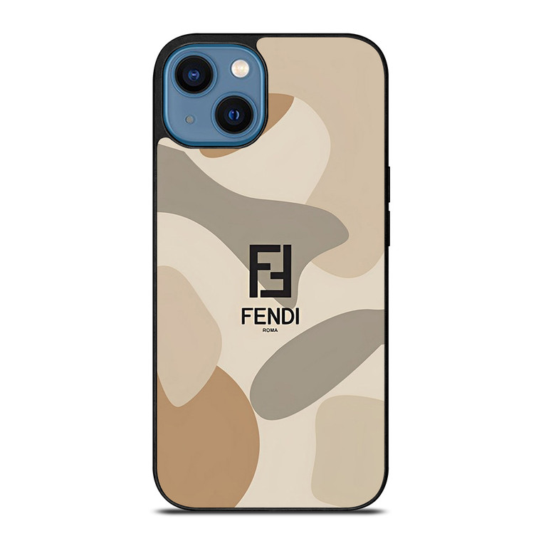 FENDI ROMA LOGO CAMO iPhone 14 Case Cover