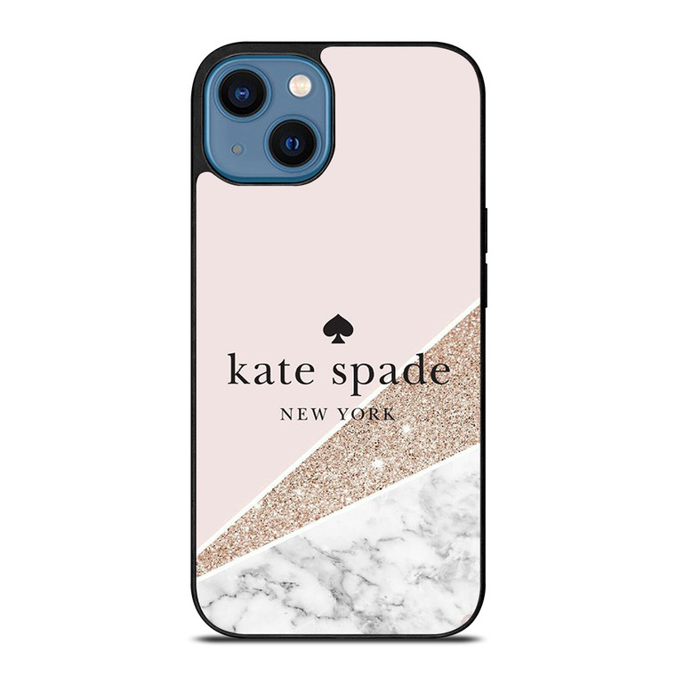 KATE SPADE NEW YORK LOGO SPARKLE MARBLE ICON iPhone 14 Case Cover