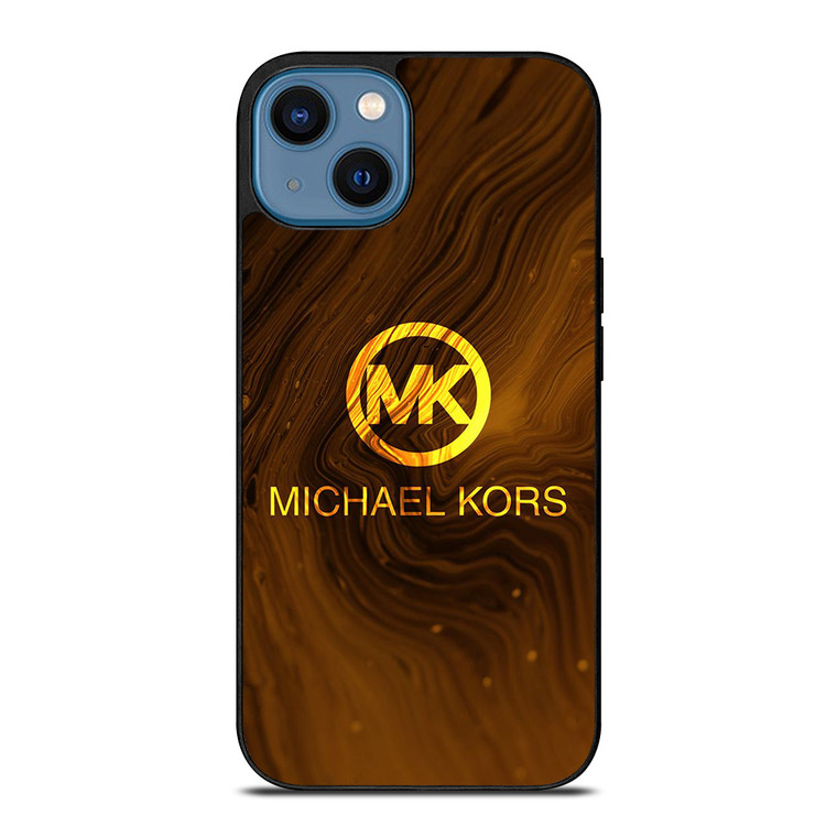 MICHAEL KORS GOLDEN MARBLE LOGO ICON iPhone 14 Case Cover