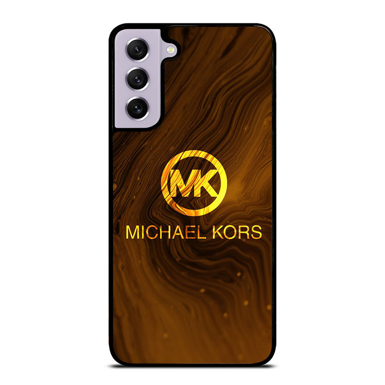 MICHAEL KORS GOLDEN MARBLE LOGO ICON Samsung Galaxy S21 FE Case Cover
