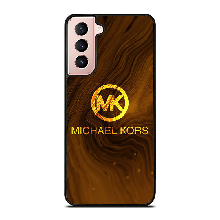 MICHAEL KORS GOLDEN MARBLE LOGO ICON Samsung Galaxy S21 Case Cover