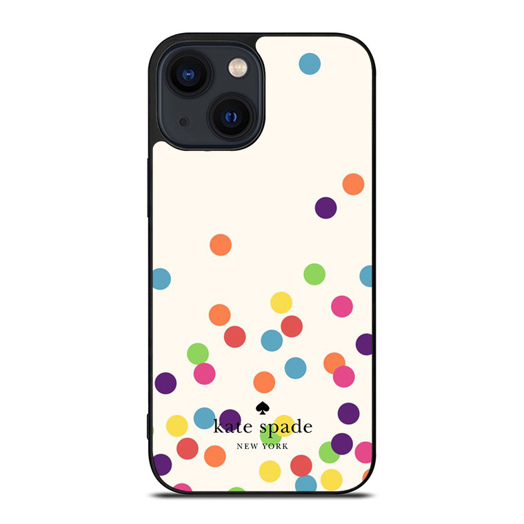 KATE SPADE NEW YORK LOGO COLORFUL POLKADOTS ICON iPhone 14 Plus Case Cover