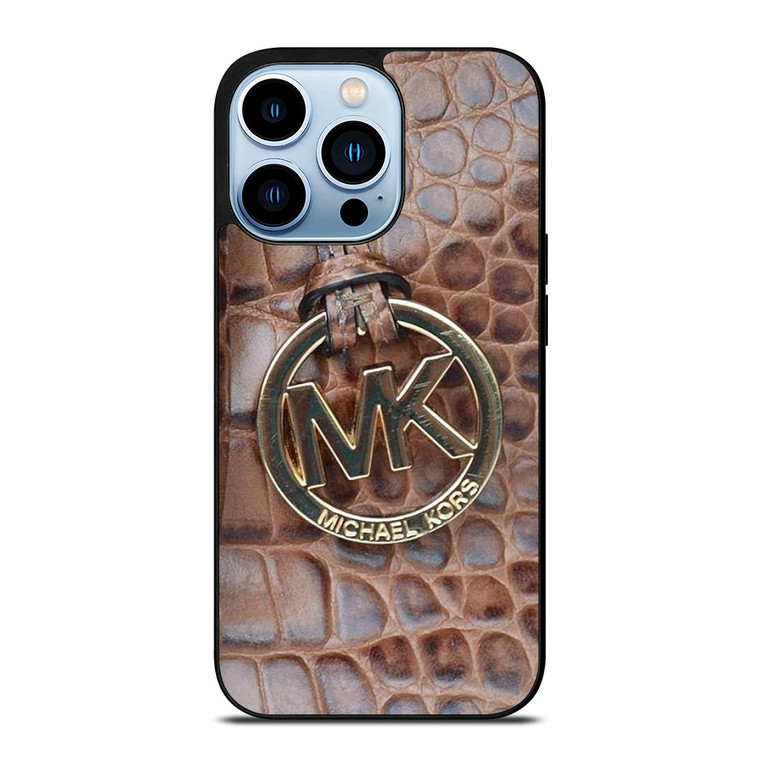 MICHAEL KORS BROWN LEATHER iPhone 13 Pro Max Case Cover