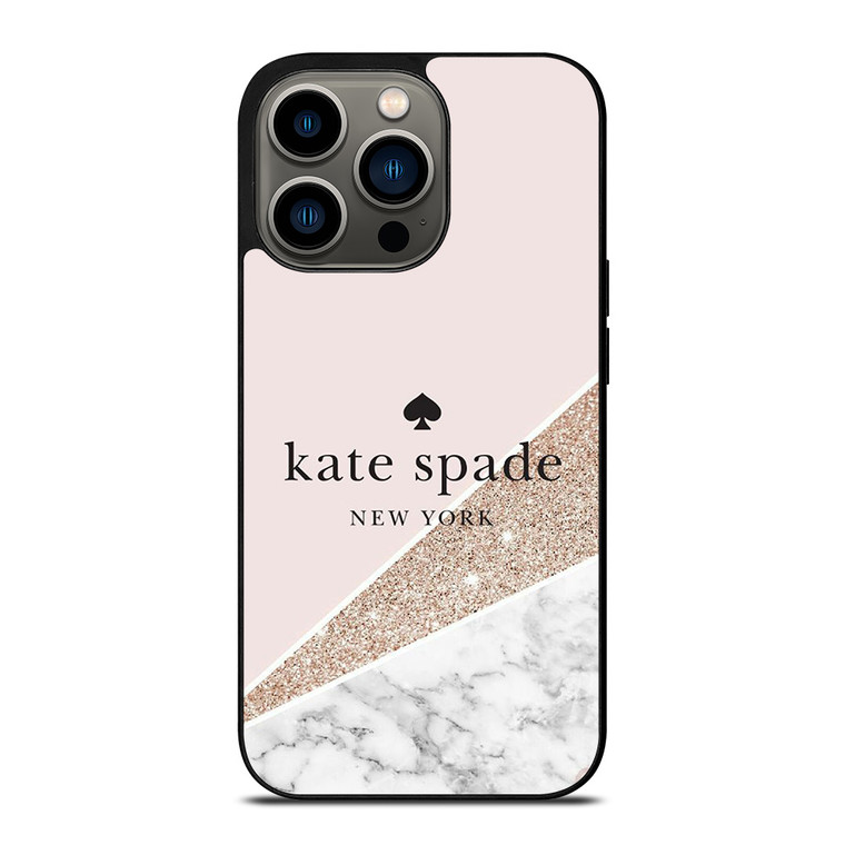 KATE SPADE NEW YORK LOGO SPARKLE MARBLE ICON iPhone 13 Pro Case Cover