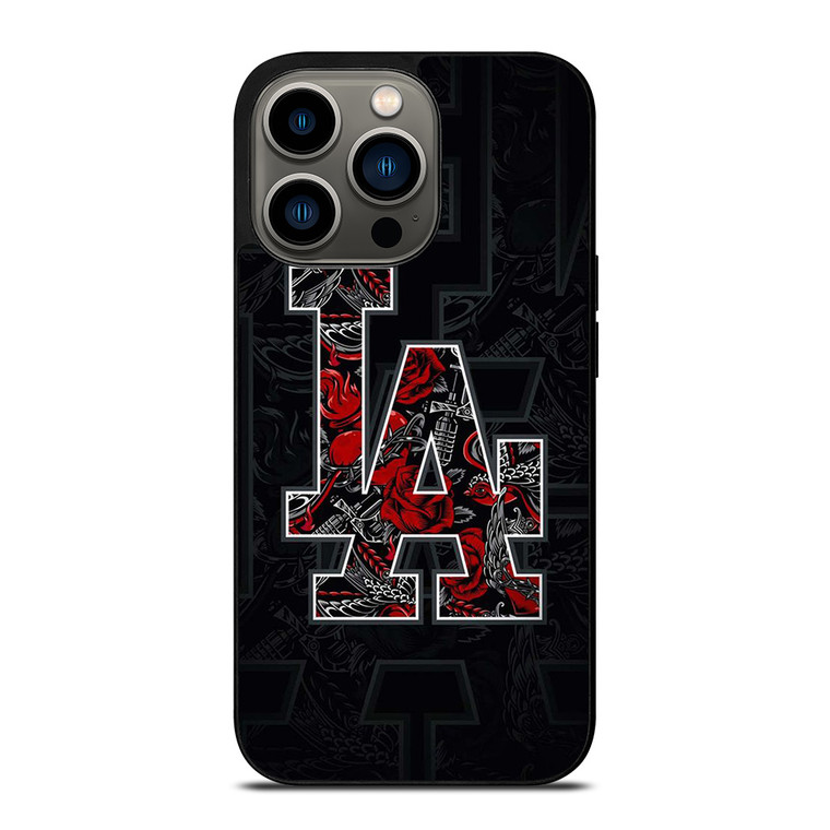 LA LOS ANGELES LAKERS NBA TATTOO LOGO iPhone 13 Pro Case Cover