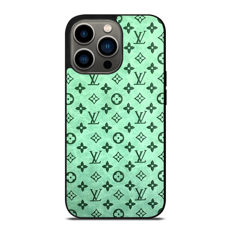 LOUIS VUITTON LOGO GREEN ICON PATTERN iPhone 13 Pro Case Cover