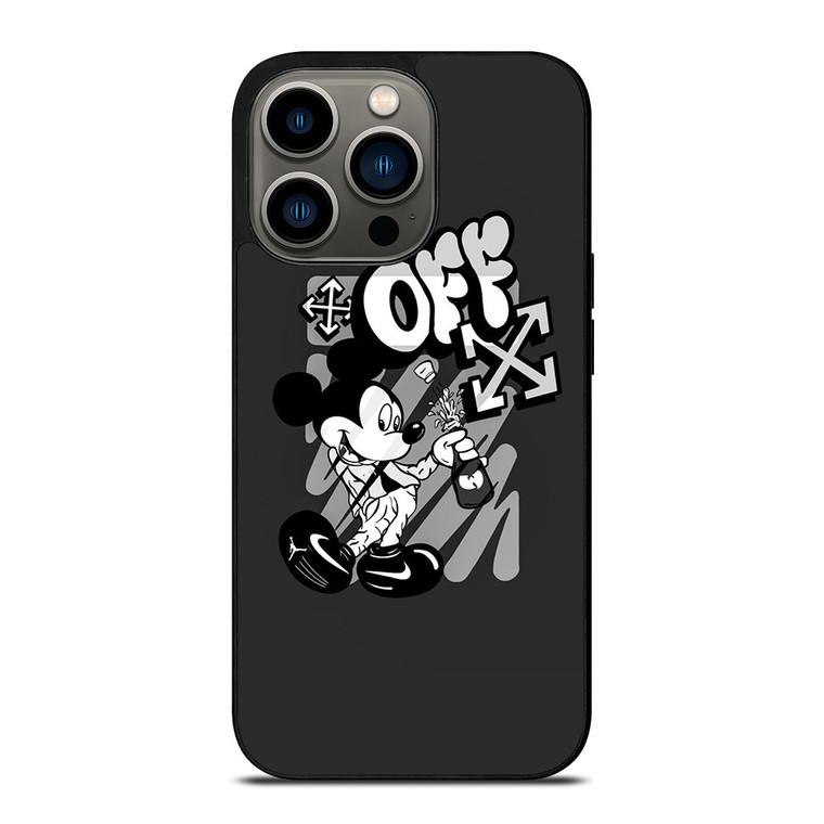 MICKEY MOUSE OFF WHITE LOGO iPhone 13 Pro Case Cover
