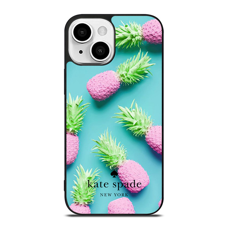 KATE SPADE NEW YORK LOGO SUMMER PINEAPPLE ICON iPhone 13 Mini Case Cover