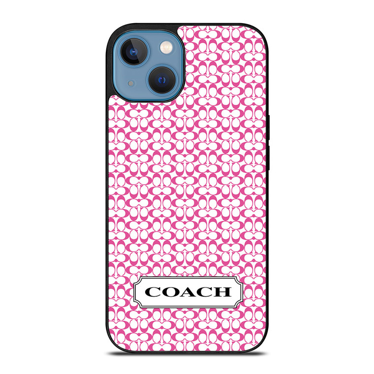 COACH NEW YORK LOGO PATTERN PINK iPhone 13 Case Cover