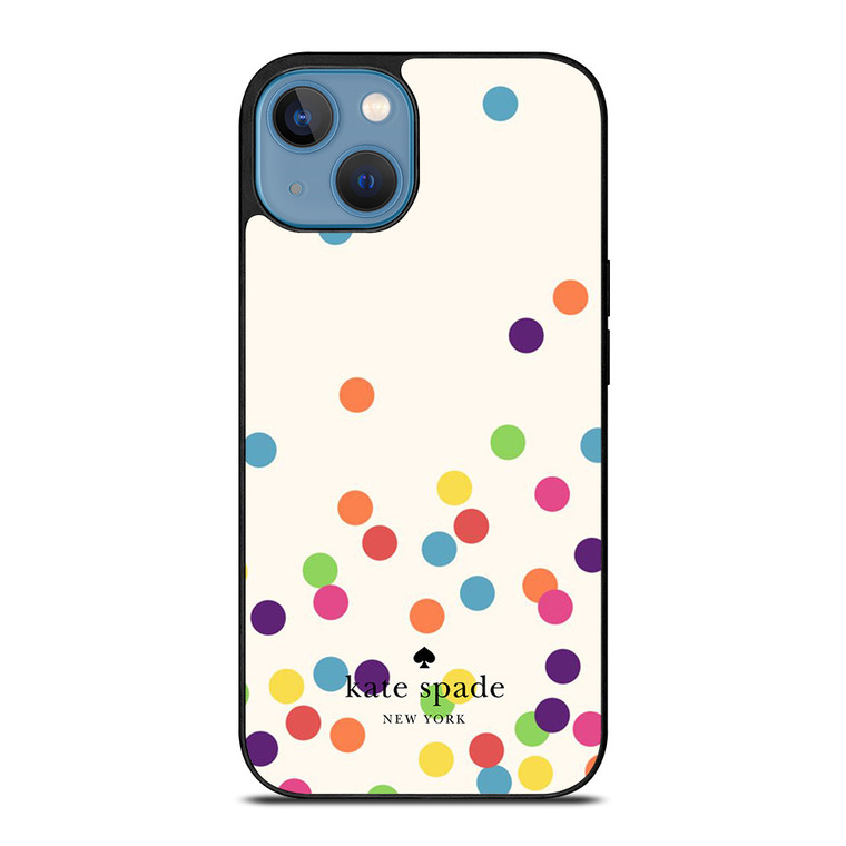 KATE SPADE NEW YORK LOGO COLORFUL POLKADOTS ICON iPhone 13 Case Cover