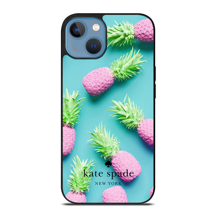 KATE SPADE NEW YORK LOGO SUMMER PINEAPPLE ICON iPhone 13 Case Cover