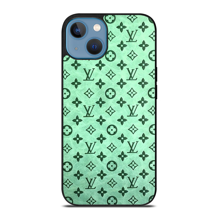 LOUIS VUITTON LOGO GREEN ICON PATTERN iPhone 13 Case Cover