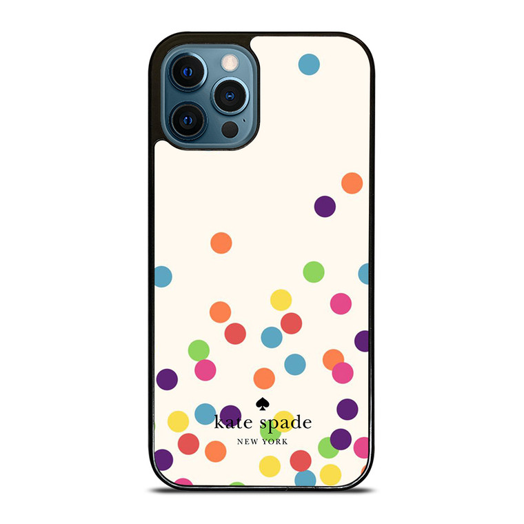 KATE SPADE NEW YORK LOGO COLORFUL POLKADOTS ICON iPhone 12 Pro Max Case Cover