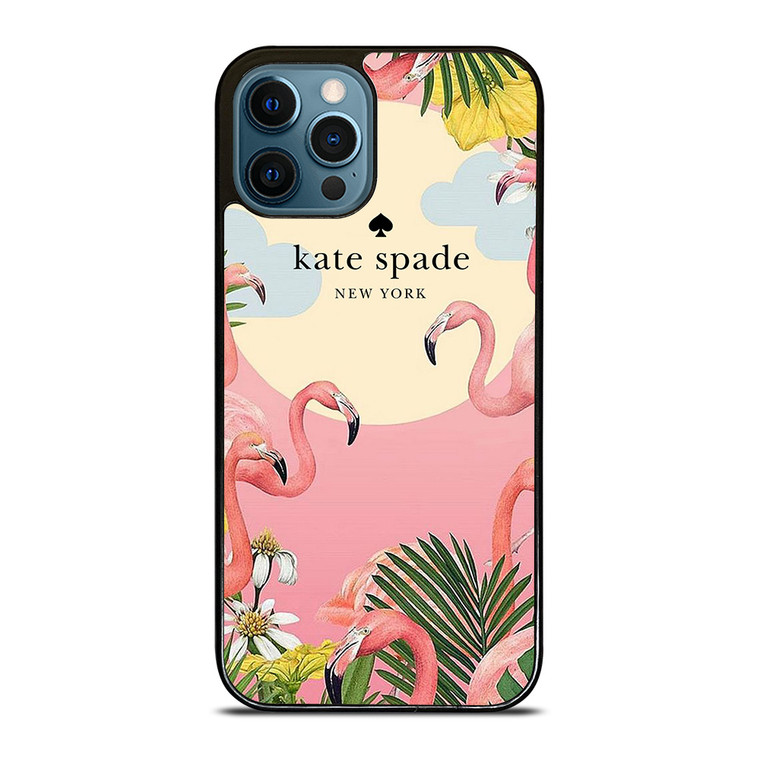 KATE SPADE NEW YORK LOGO FLORAL FLAMENGOS iPhone 12 Pro Max Case Cover