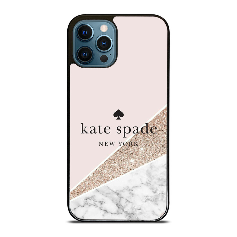 KATE SPADE NEW YORK LOGO SPARKLE MARBLE ICON iPhone 12 Pro Max Case Cover