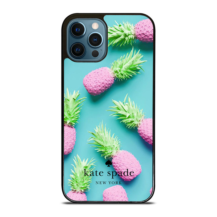 KATE SPADE NEW YORK LOGO SUMMER PINEAPPLE ICON iPhone 12 Pro Max Case Cover