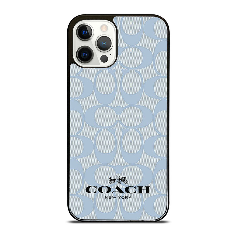 COACH NEW YORK BLUE LOGO PATTERN iPhone 12 Pro Case Cover