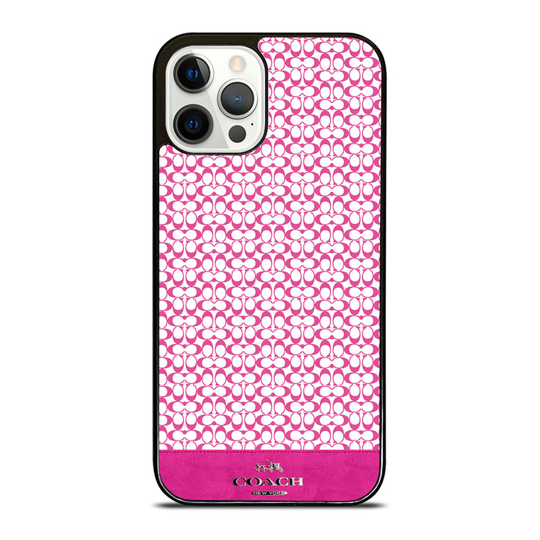 COACH NEW YORK PINK LOGO iPhone 12 Pro Case Cover