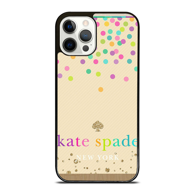KATE SPADE NEW YORK LOGO COLORFUL POLKADOTS iPhone 12 Pro Case Cover