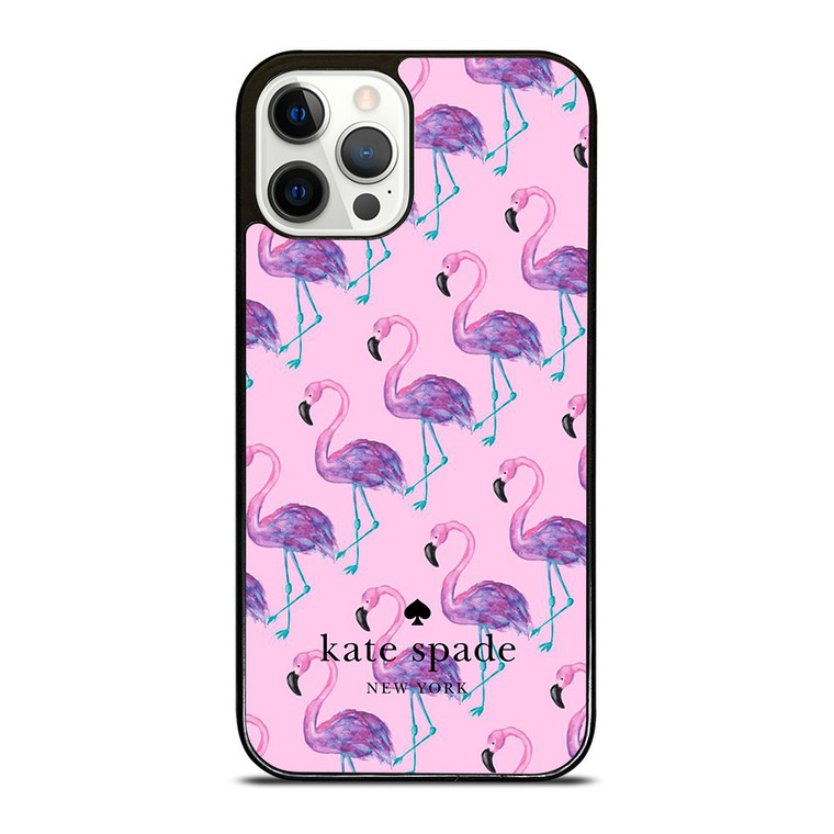 KATE SPADE NEW YORK LOGO FLAMENGOS PATTERN iPhone 12 Pro Case Cover