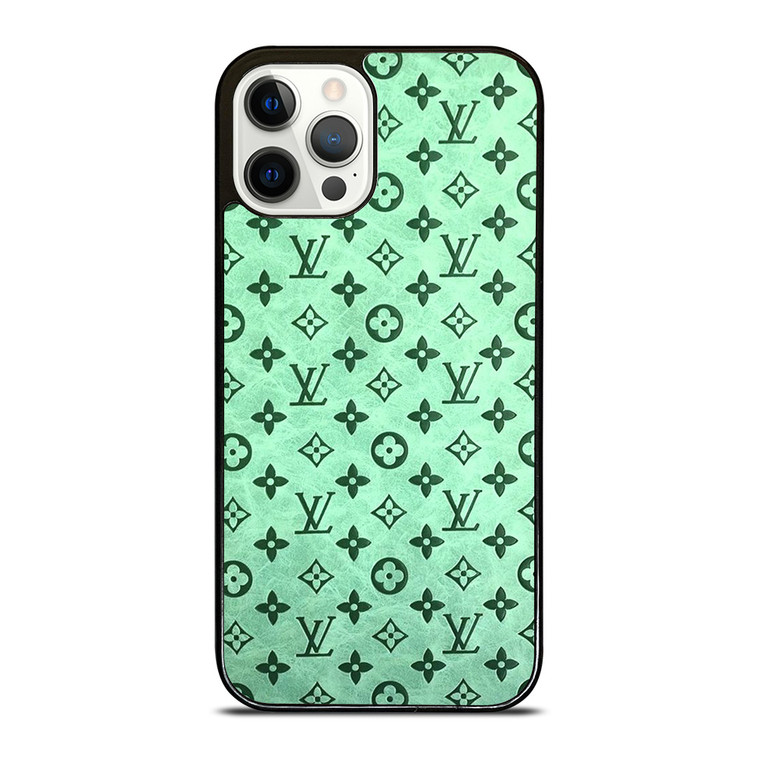 LOUIS VUITTON LOGO GREEN ICON PATTERN iPhone 12 Pro Case Cover