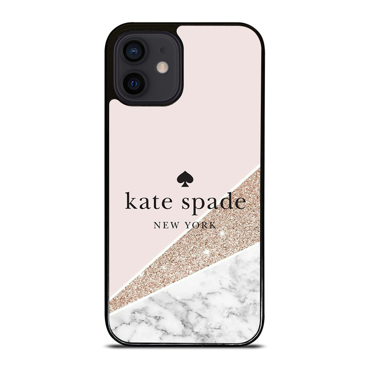 KATE SPADE NEW YORK LOGO SPARKLE MARBLE ICON iPhone 12 Mini Case Cover