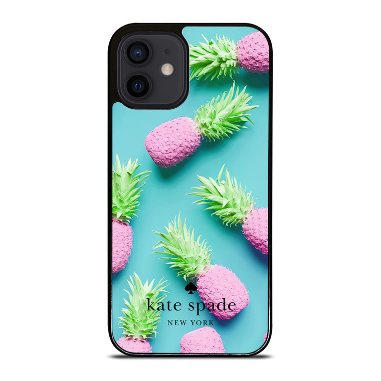 KATE SPADE NEW YORK LOGO SUMMER PINEAPPLE ICON iPhone 12 Mini Case Cover