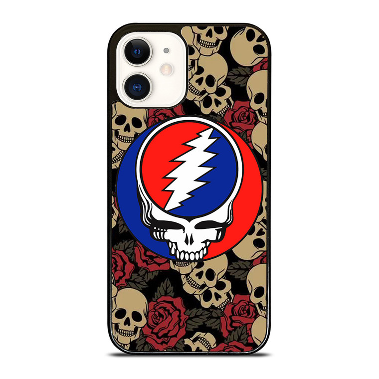 GREATEFUL DEAD BAND ICON SKULL AND ROSE iPhone 12 Case Cover