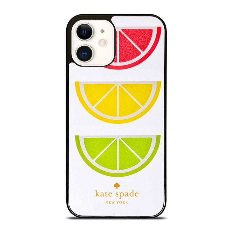 KATE SPADE NEW YORK LOGO COLORFUL LEMON ICON iPhone 12 Case Cover