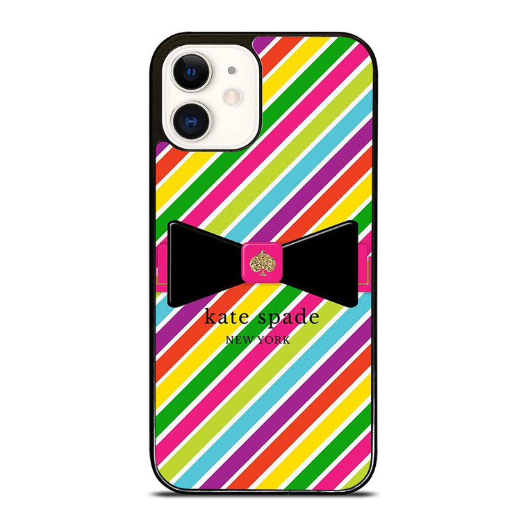 KATE SPADE NEW YORK LOGO STRIPE RIBBON ICON iPhone 12 Case Cover