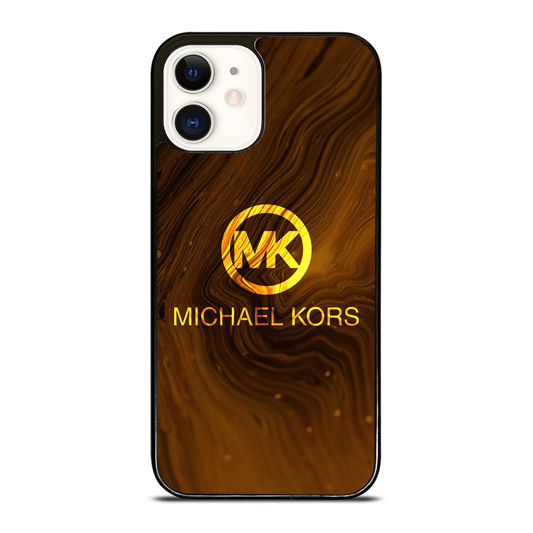 MICHAEL KORS GOLDEN MARBLE LOGO ICON iPhone 12 Case Cover