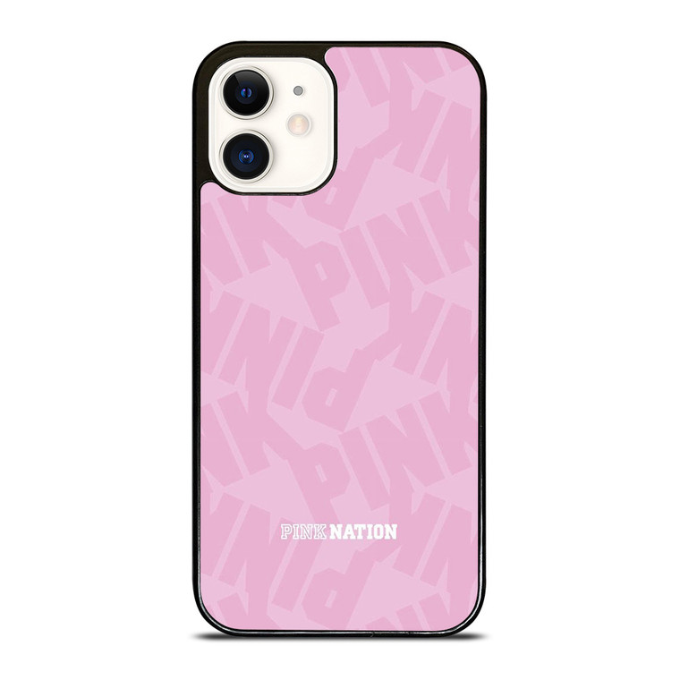 PINK NATION VICTORIA'S SECRET LOGO ICON iPhone 12 Case Cover