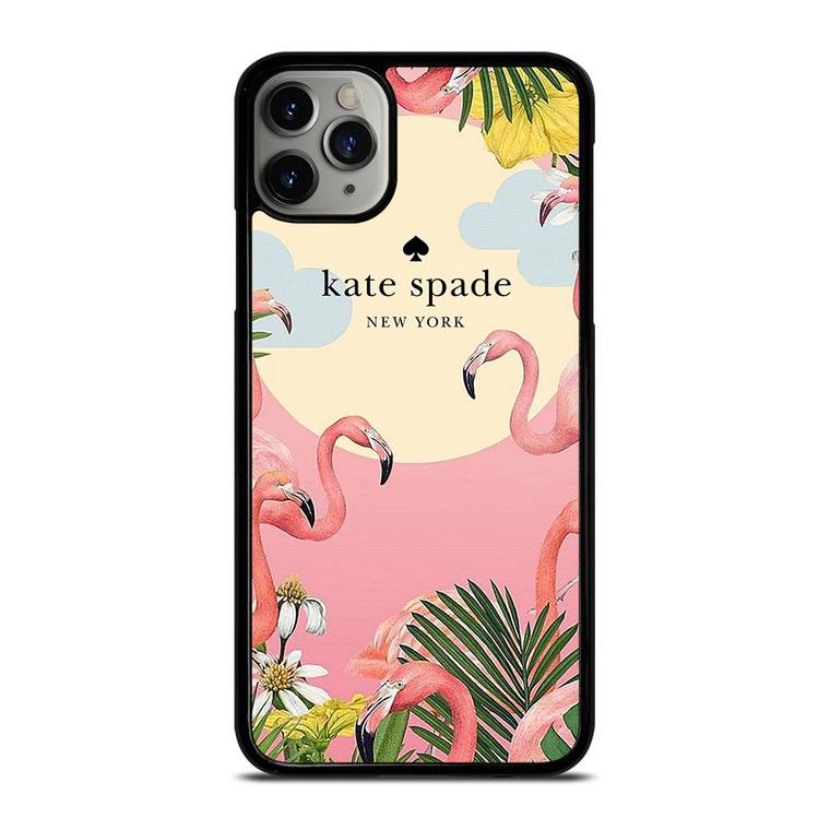 KATE SPADE NEW YORK LOGO FLORAL FLAMENGOS iPhone 11 Pro Max Case Cover