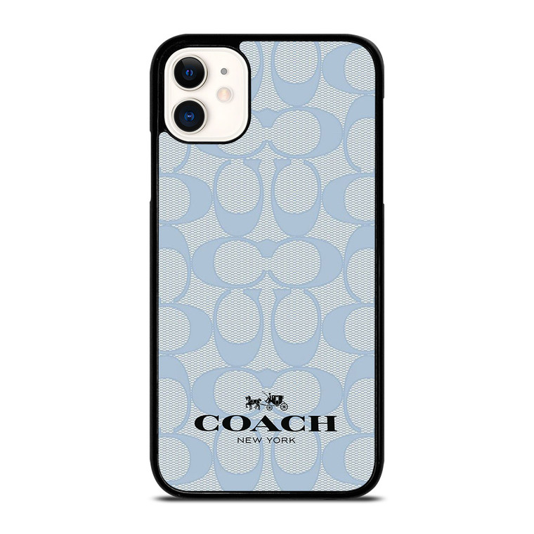 COACH NEW YORK BLUE LOGO PATTERN iPhone 11 Case Cover