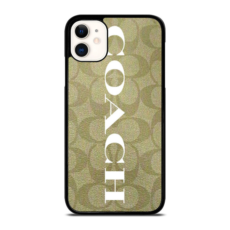 COACH NEW YORK GREEN LOGO PATTERN iPhone 11 Case Cover