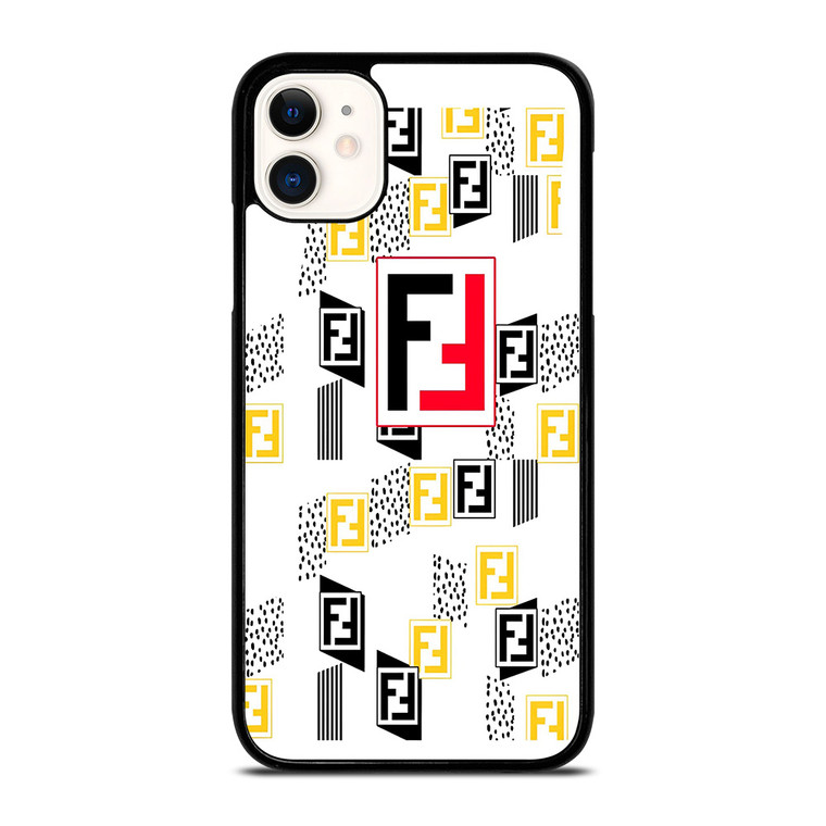 FENDI ROMA LOGO WHITE iPhone 11 Case Cover