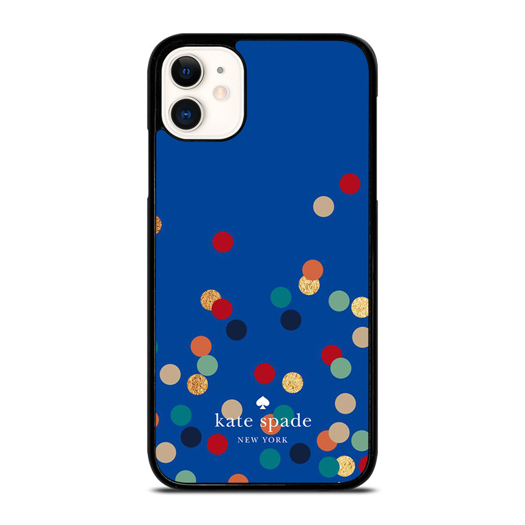 KATE SPADE NEW YORK LOGO SPARKLE POLKADOTS ICON iPhone 11 Case Cover