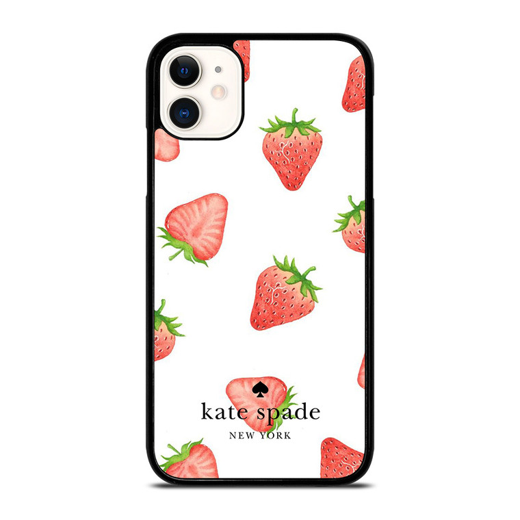 KATE SPADE NEW YORK LOGO STRAWBERRY ICON iPhone 11 Case Cover