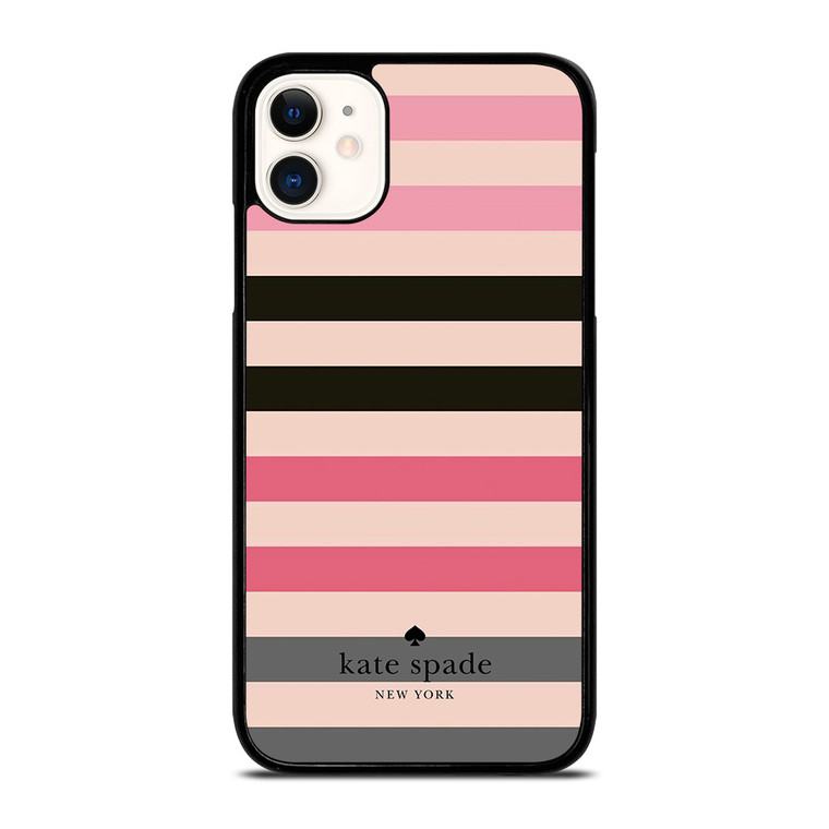 KATE SPADE NEW YORK LOGO STRIPES PATTERN iPhone 11 Case Cover